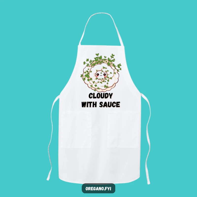 Funny Oregano Cloud Apron - Whimsical Kitchen Aroma!