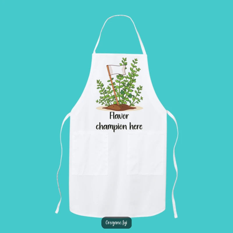 Funny Oregano Victory Flag Apron: Cook Like a Champion with Herbaceous Pride!