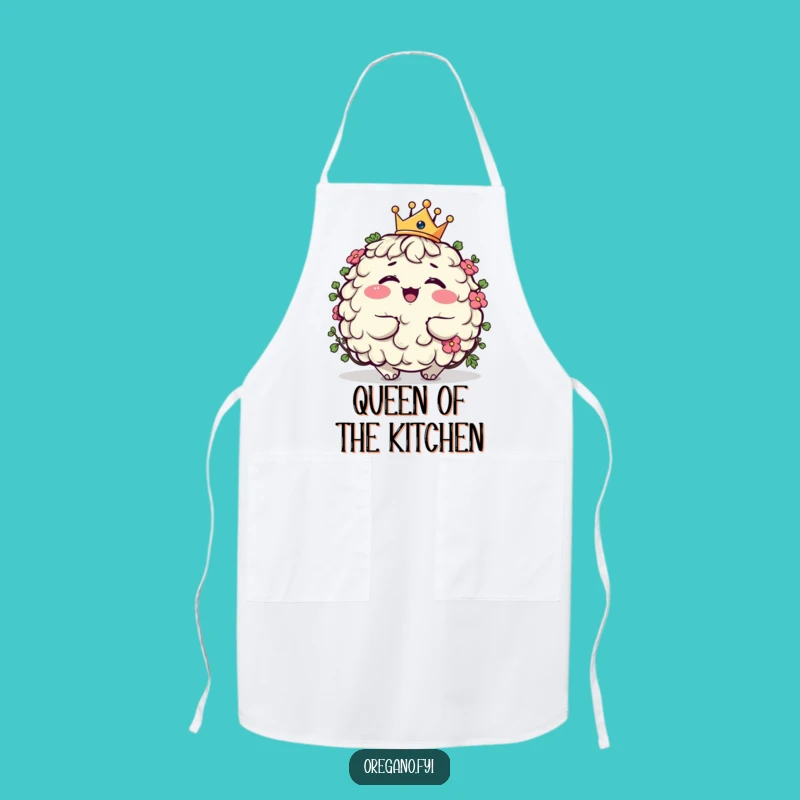 Funny Giggling Oregano King Apron Cook Like Royalty with Humor