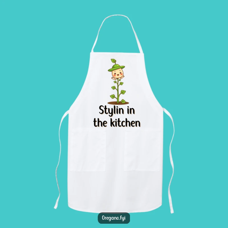 Funny Oregano Hat Apron: Cook with Charm and Herbaceous Wit