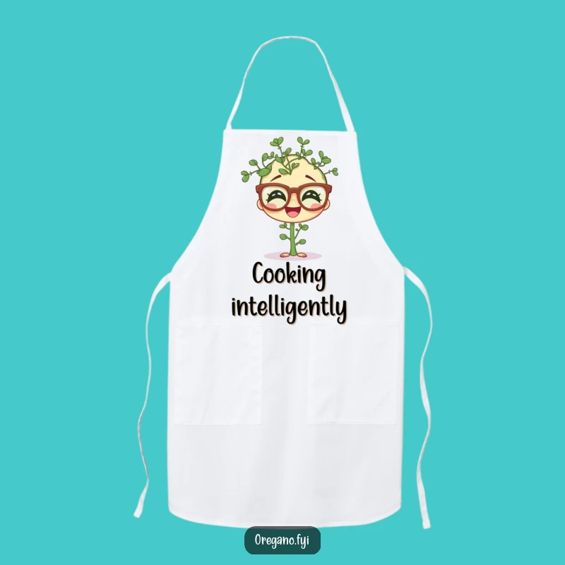 Funny Oregano Specs Apron: Cook with Giggles and Herbaceous Style