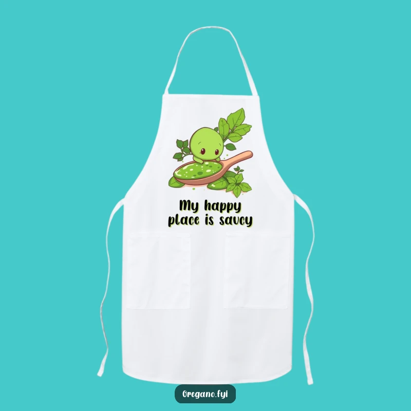 Funny Pesto Explorer Oregano Leaf Apron: Cook Up Some Laughs!