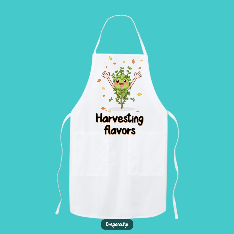 Funny Autumn Oregano Apron, Chef's Herb Wear for Seasonal Cooking