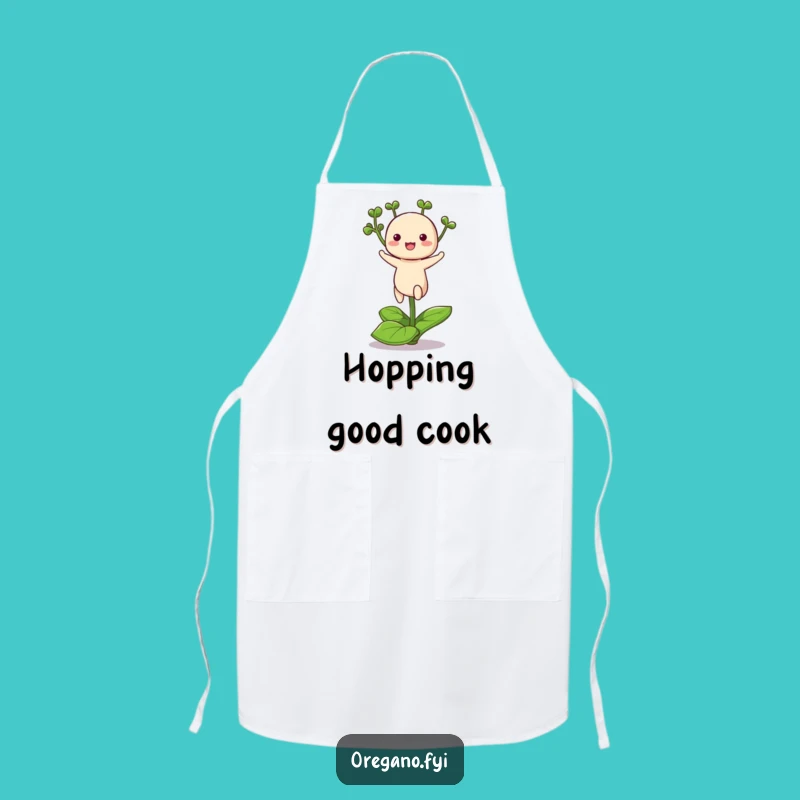 Funny Kawaii Oregano Apron: Cook with Joyful Herbaceous Cuteness
