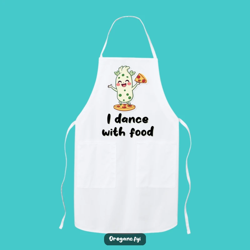 Funny Dancing Oregano Apron: Pizza Lover, Master Chef's Delight