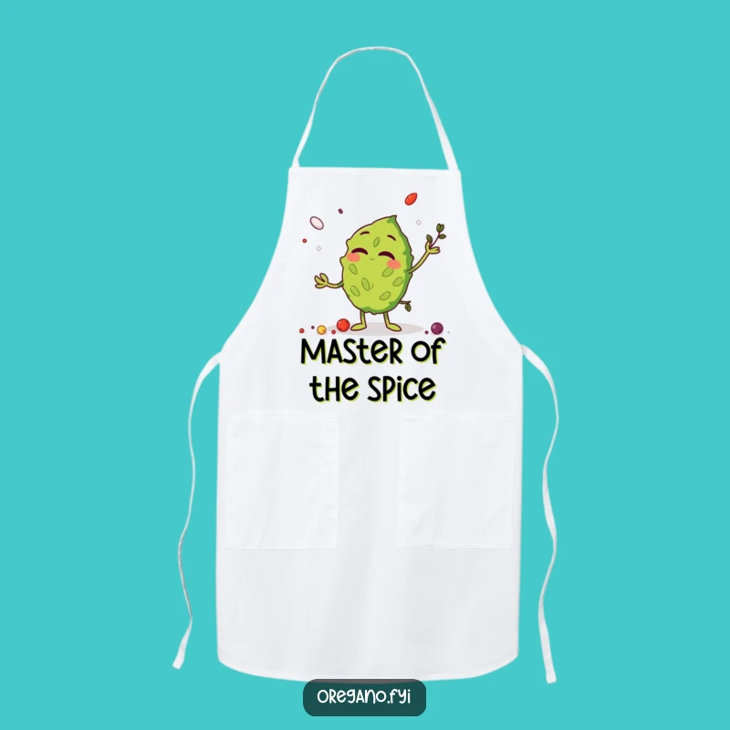 Funny Oregano Leaf Apron - Giggling Chef's Wear for Culinary Comedy