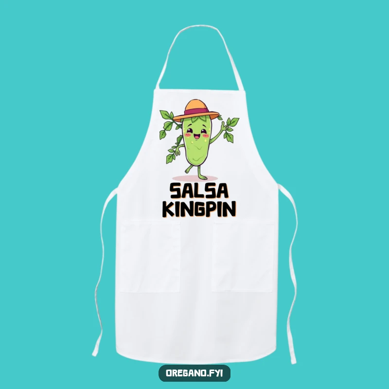 Funny Kawaii Oregano Salsa Apron: Dance Through Your Cooking