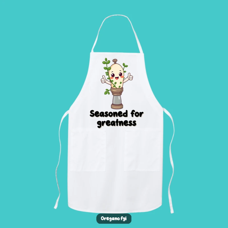 Funny Oregano Thumbs Up Apron - Hilarious Herb Chef Kitchen Gift