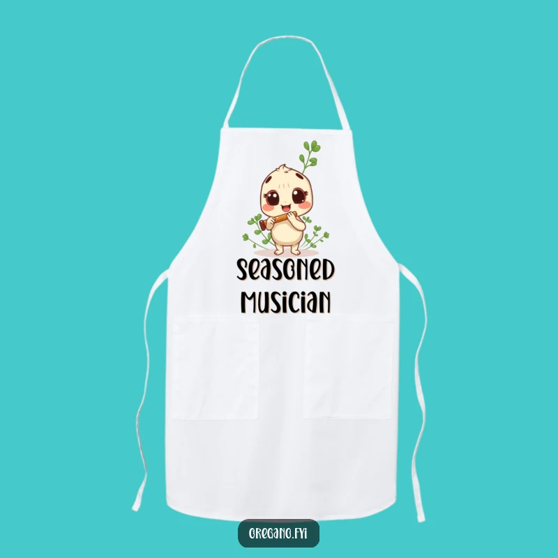 Funny Oregano Panpipe Apron: Chef's Herb's Music Maker, Perfect Funny Gift