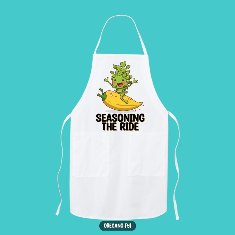 Funny Oregano Pepper Flake Rider Apron: Cook with Spice and a Smile Gift