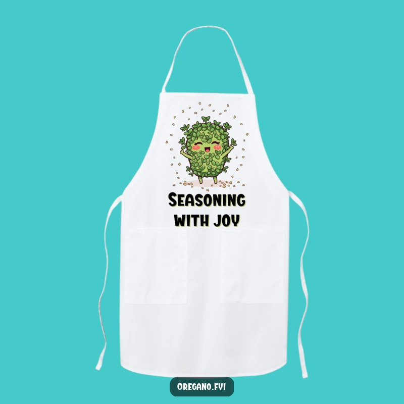 Funny Seed Scattering Oregano Apron: Garden with Flair, A Protective and Humorous Choice