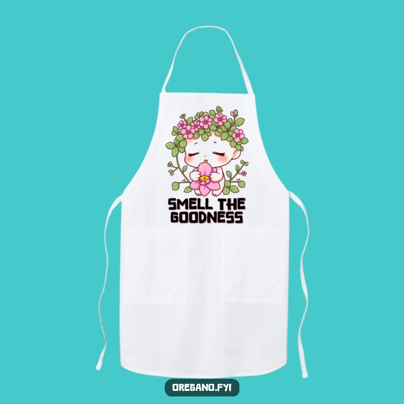 Funny Oregano Bloom Apron - Cook with Calm and Herb Style