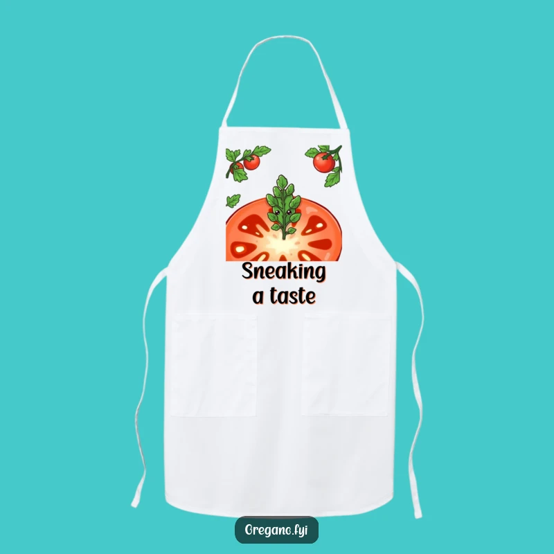 Funny Shy Oregano Tomato Apron: Cook with Gentle Charm and Protection Gift