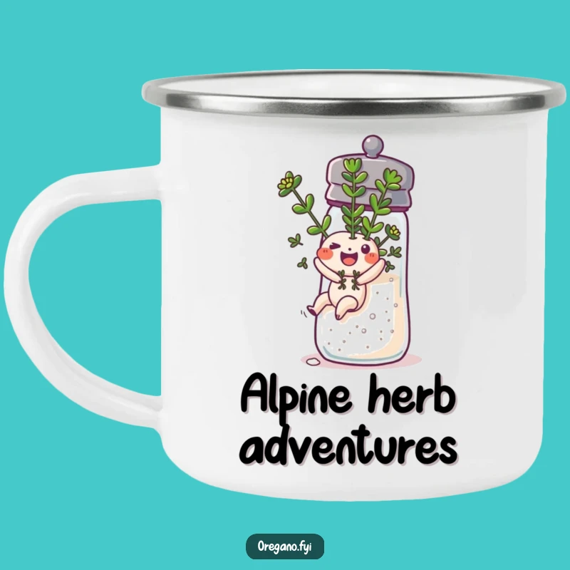 Funny Oregano Salt Slide Camping Mug: Adventure Fuel for Your Brew