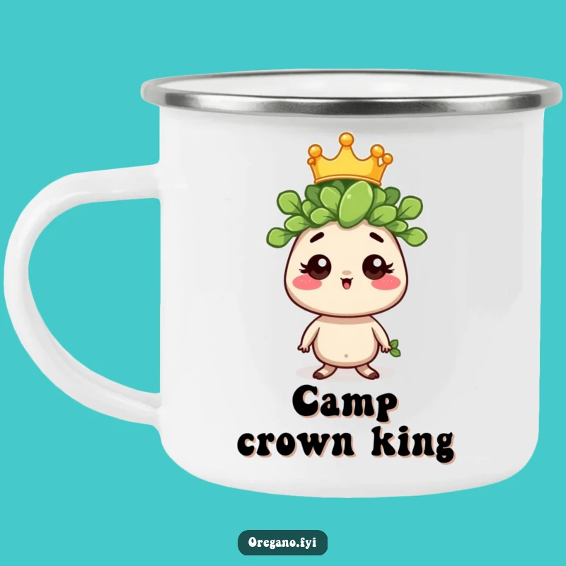 Funny Regal Oregano Camping Mug: Sip Like Royalty on Your Adventures