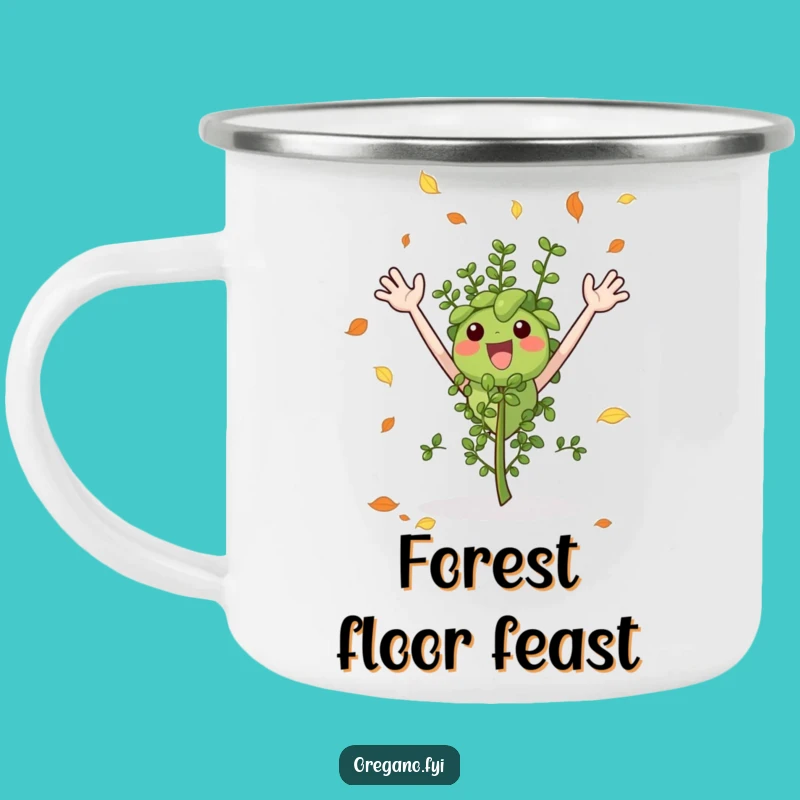 Funny Autumn Oregano Camping Mug, Outdoor Herb Mug for Fall Adventures