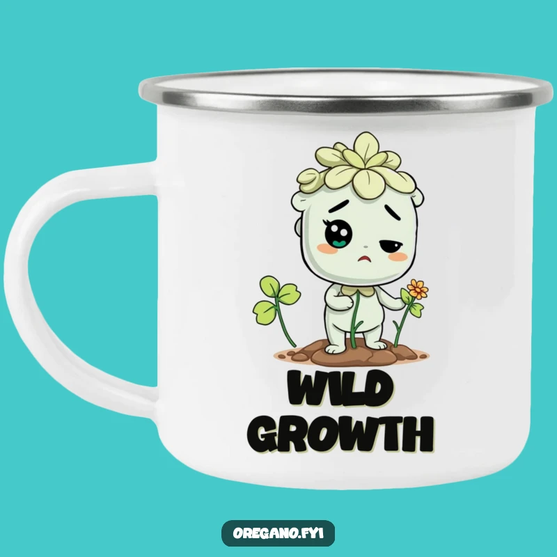 Funny Determined Oregano Camping Mug - Motivating Drinkware for Your Adventures