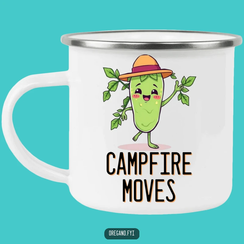 Funny Kawaii Oregano Salsa Camping Mug: Dance Under the Stars