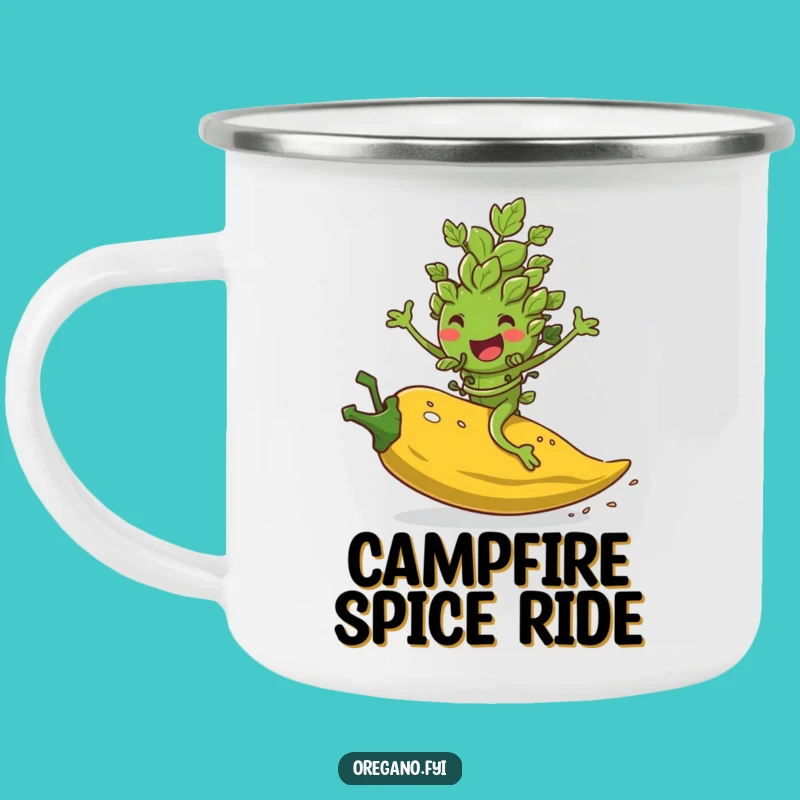 Funny Oregano Pepper Flake Rider Camping Mug: Spicy Brew for Adventurous Souls Gift