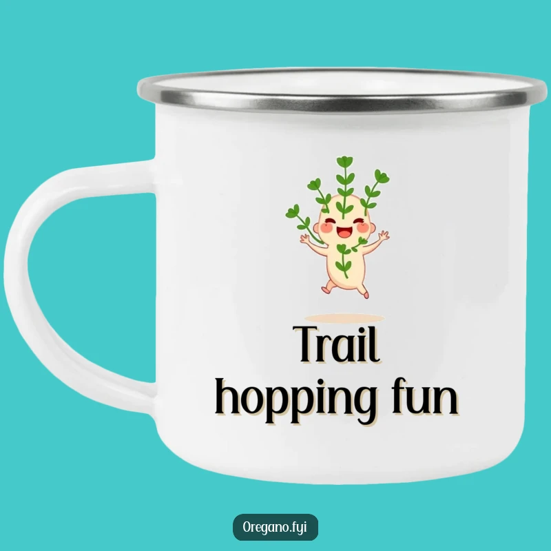 Funny Oregano Hop Camping Mug - Trail Jump Herb Brew!
