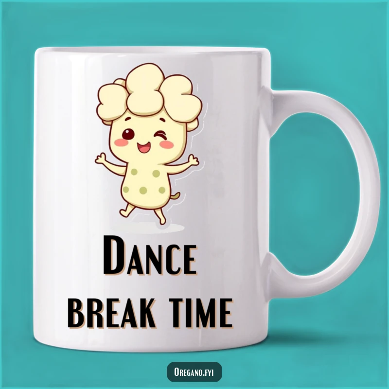 Funny Dancing Oregano Mug - A Joyful Herb Gift for Happy Cooks