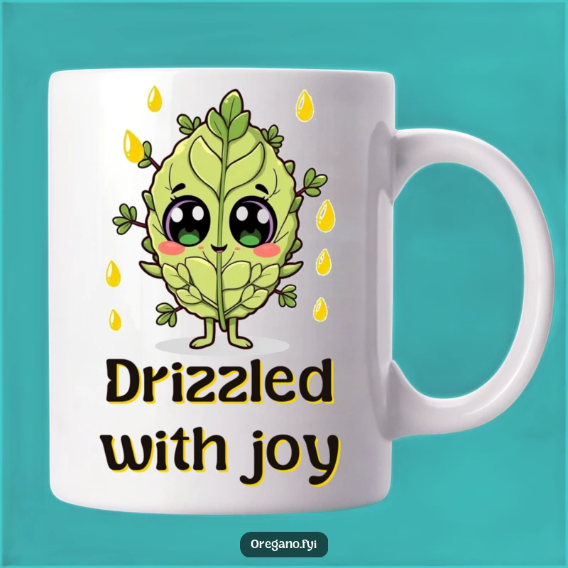 Funny Olive Oil Oregano Mug: Wide-Eyed Herb Drenched, Perfect Funny Gift