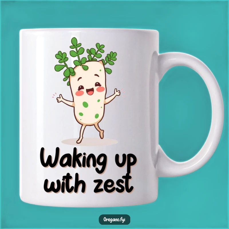 Funny Kawaii Oregano Jig Mug: Herbs Dance Party Coffee Cup Gift