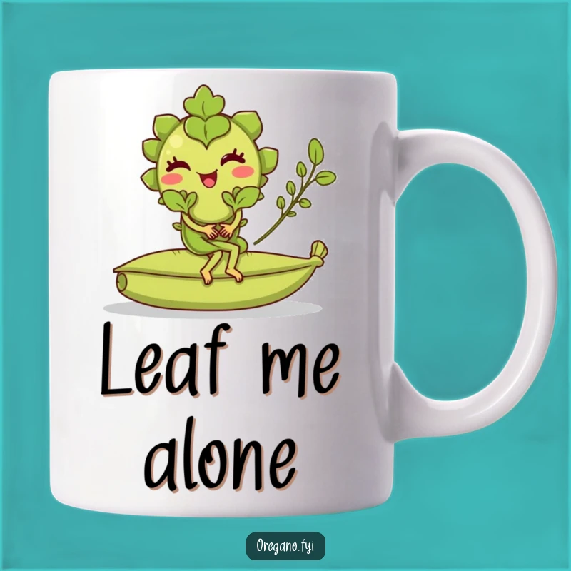 Funny Oregano Bay Leaf Ride Mug: Playful Wink Adventure, Perfect Funny Gift for Foodies