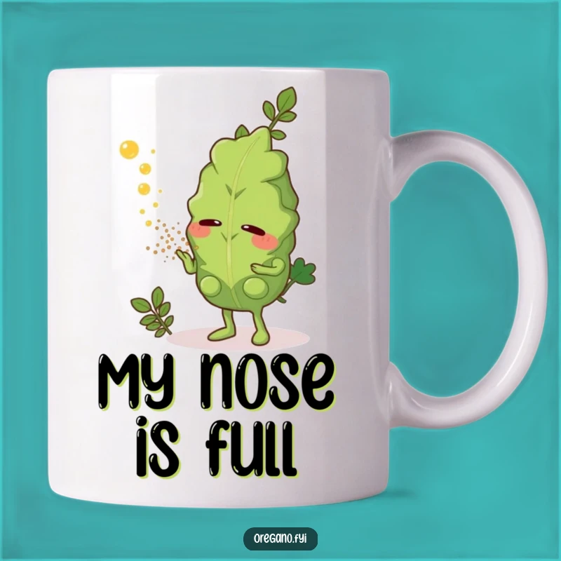 Funny Oregano Sneeze Mug: Aromatic Herb Dust, Perfect Funny Gift for Spice Lovers