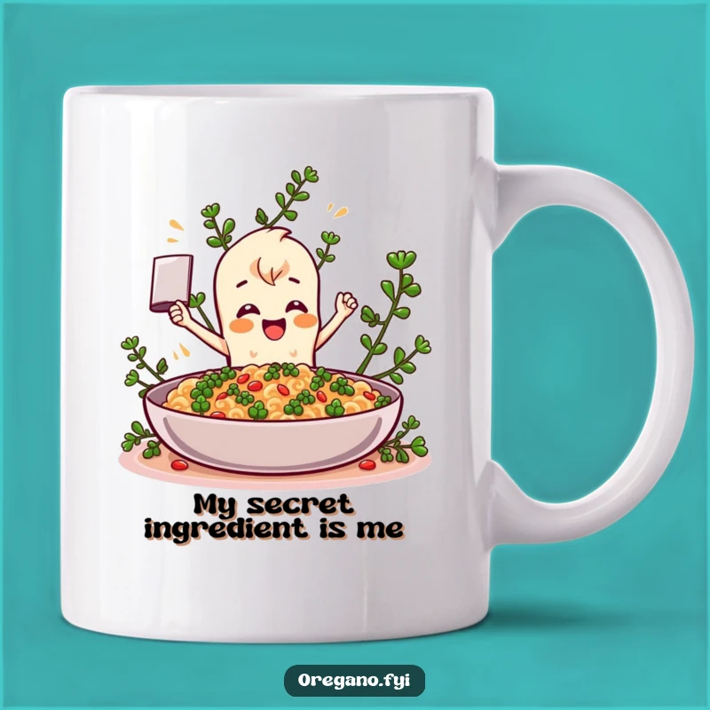 Funny Oregano Chef Mug: A Hilarious Herb Enthusiast Adding Flavor - Perfect Gift!