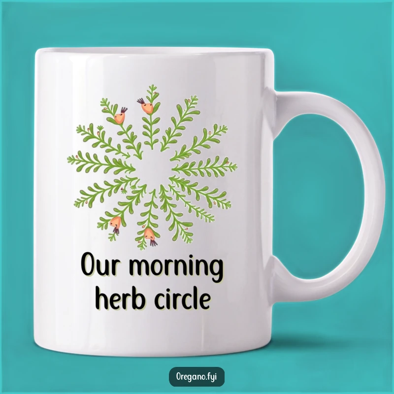 Funny Oregano Dance Mug - Happy Herb Circle, Hilarious Aroma Gift!