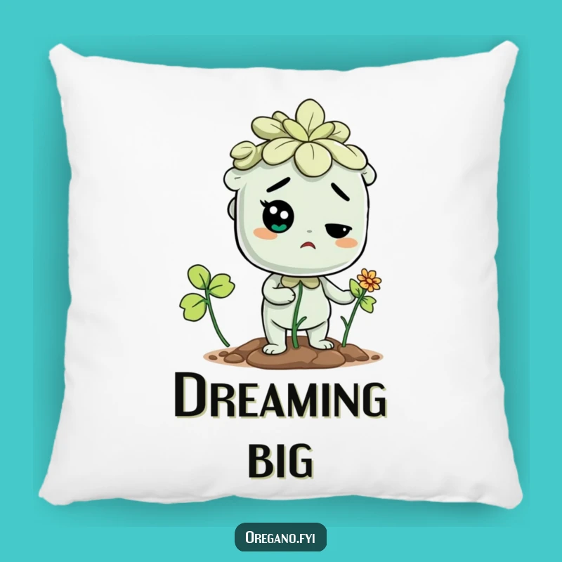 Funny Determined Oregano Pillow - Comforting Motivation for Your Space