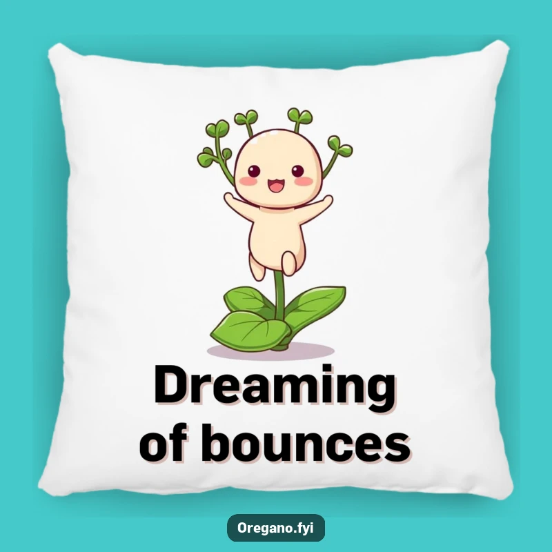 Funny Kawaii Oregano Pillow: Cuddle Up with Herbaceous Cuteness and Joy
