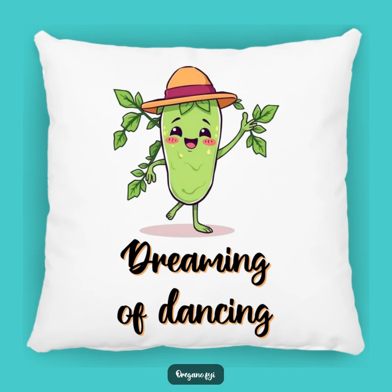 Funny Kawaii Oregano Salsa Pillow: Cozy Up with Dance Vibes