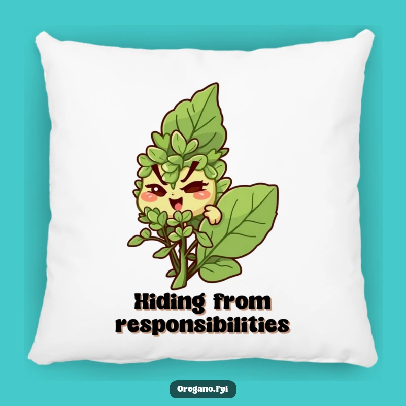 Funny Mischief Oregano Pillow - Winking Herb Cushion, Comfy Hilarious Gift!