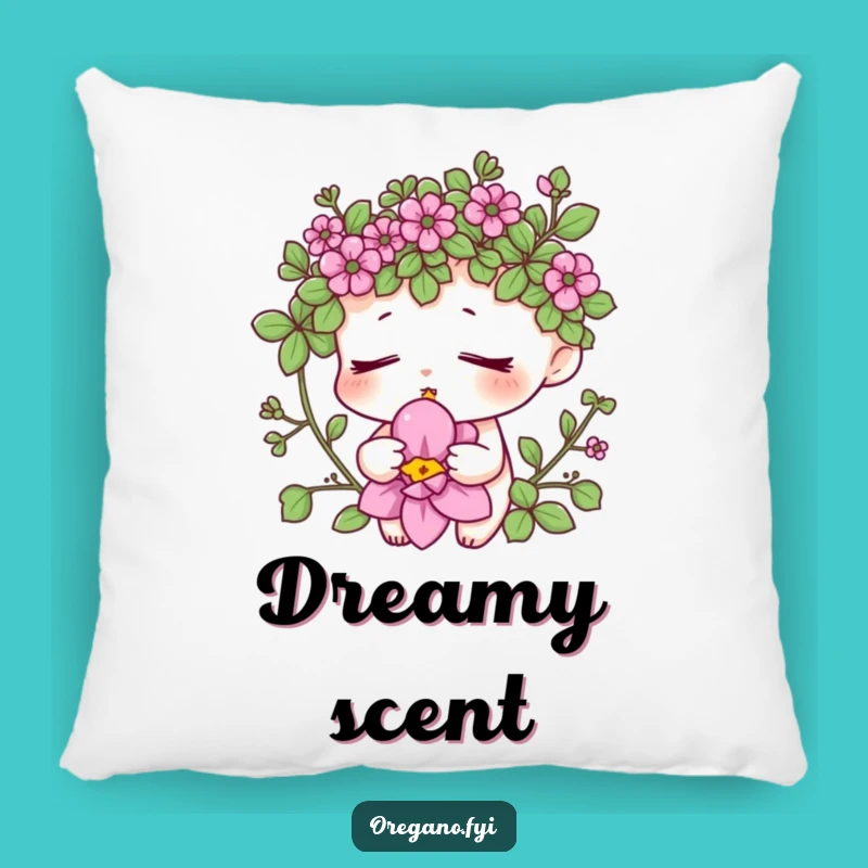 Funny Oregano Comfort Pillow - Relaxing Herb Decor for Cozy Nooks