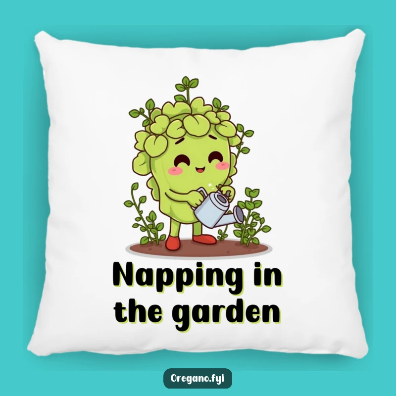 Funny Oregano Gardener Pillow: Cozy Comfort for the Nature Lover Gift
