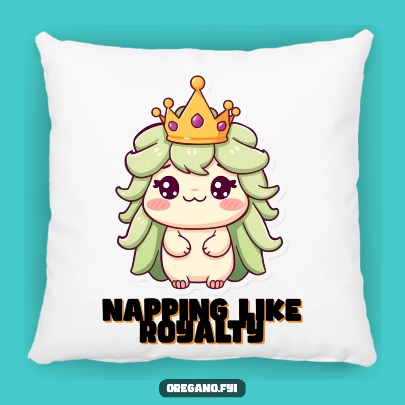 Funny Oregano King Pillow: Cozy Regal Accent, Sweet Gift