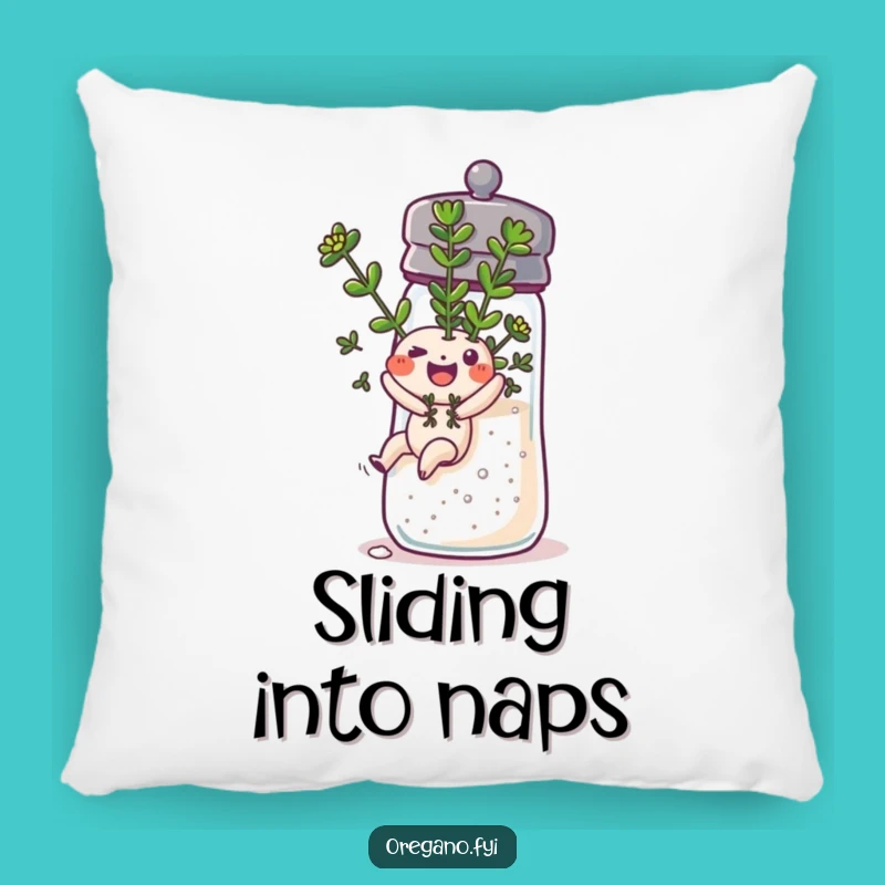 Funny Oregano Salt Slide Pillow: Comfort for Your Adventurous Dreams