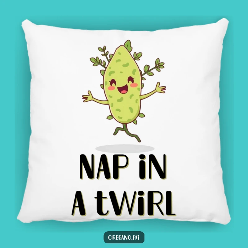 Funny Pirouetting Oregano Pillow: Cozy Dancing Herb, Perfect Funny Gift