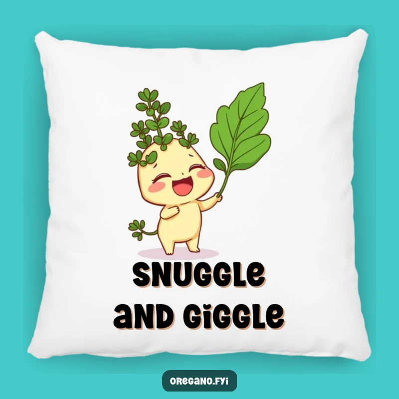 Funny Oregano Pillow: Comfy Giggling Herb Tickle for Cozy Fun