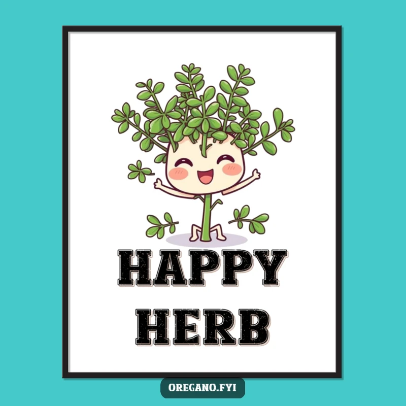 Funny Oregano Wiggle Digital Art - Whimsical Herb Decor for Your Space