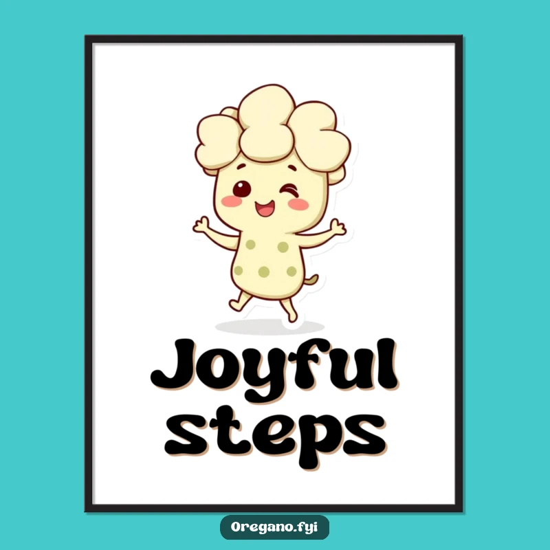 Funny Dancing Oregano Digital Art - Whimsical Herb Decor for Joyful Spaces