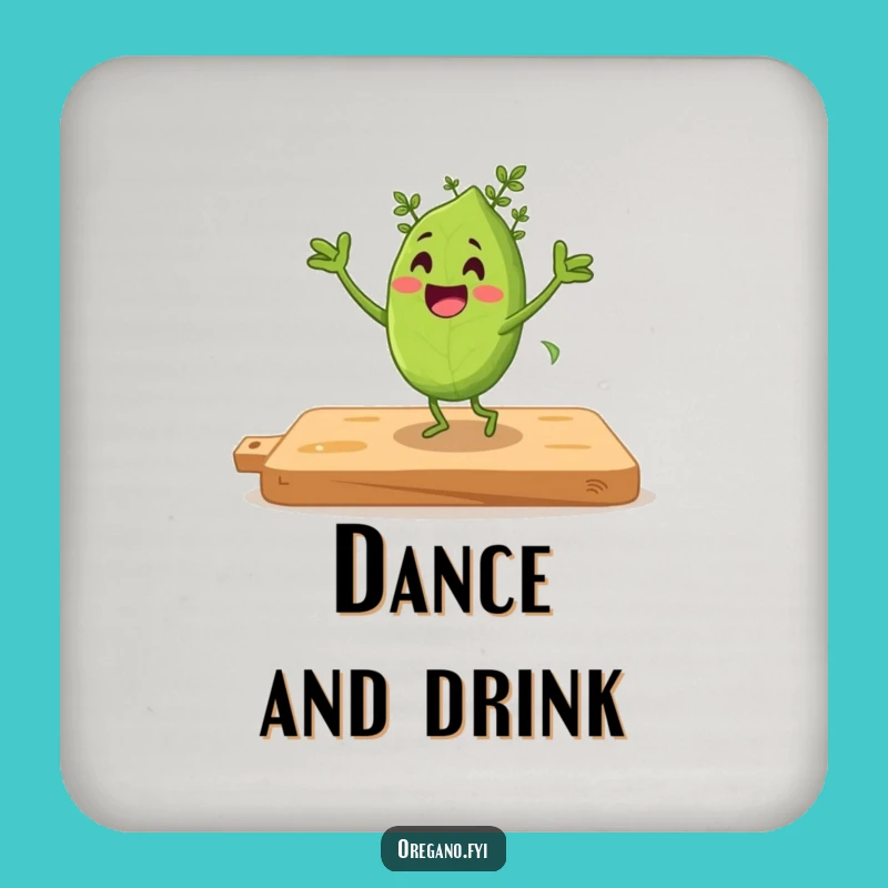 Funny Jigging Oregano Coaster: Protect Surfaces with Dancing Herb, Perfect Funny Gift