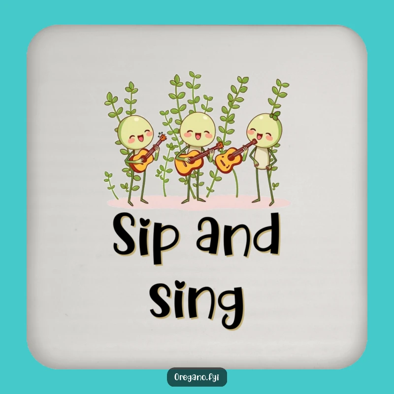 Funny Oregano Band Coaster: Protect Surfaces with Musical Charm