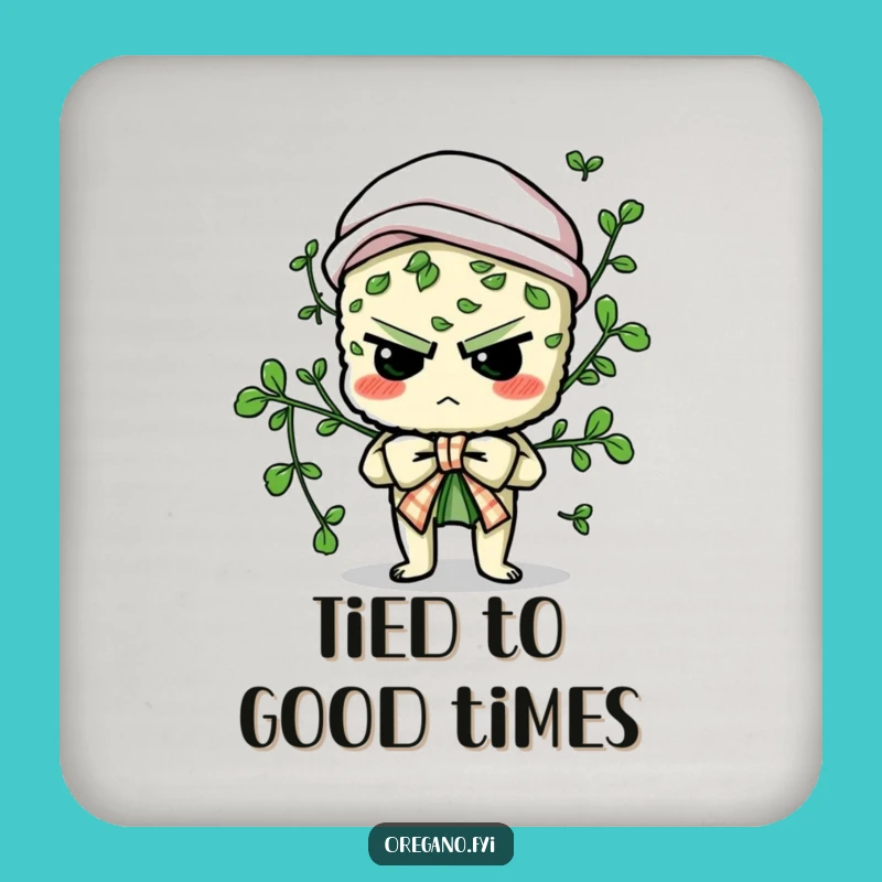 Funny Oregano Coaster Set - Protect Surfaces with Herb Humor