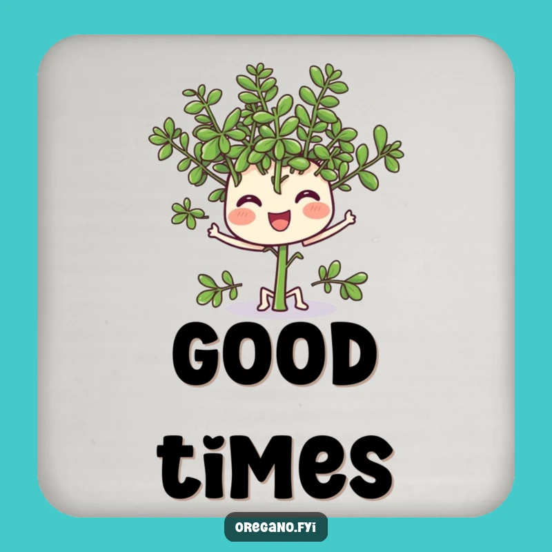 Funny Oregano Wiggle Coasters - Herbaceous Charm for Your Surfaces