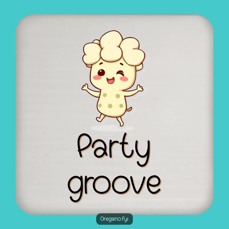 Funny Dancing Oregano Coasters - Herbaceous Joy for Your Surfaces