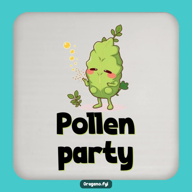 Funny Oregano Sneeze Coaster: Protect Surfaces Aromatic Dust, Unique Funny Gift