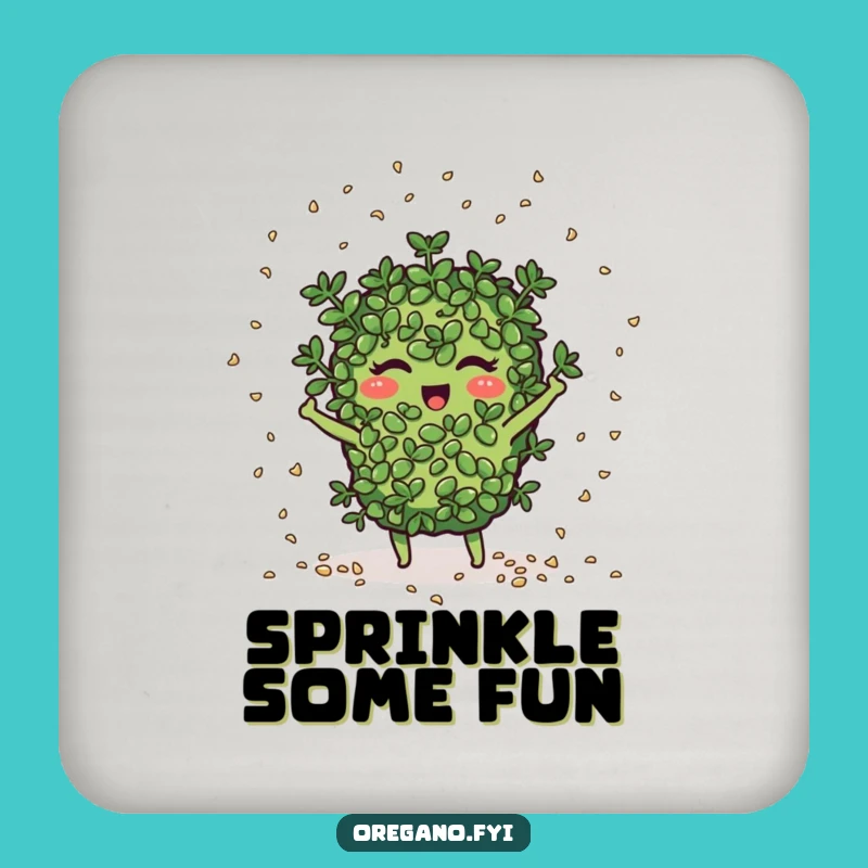 Funny Seed Scattering Oregano Coaster: Sow Protection, A Garden-Themed Table Protector